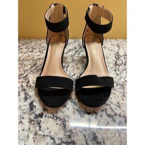 Style & Co Block Sandals Ankle Strap Sandals Kitten Heel Paycee Minimalist